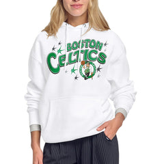NBA - Boston Celtics Starter Women's Fireworks Fleece Hoodie - White