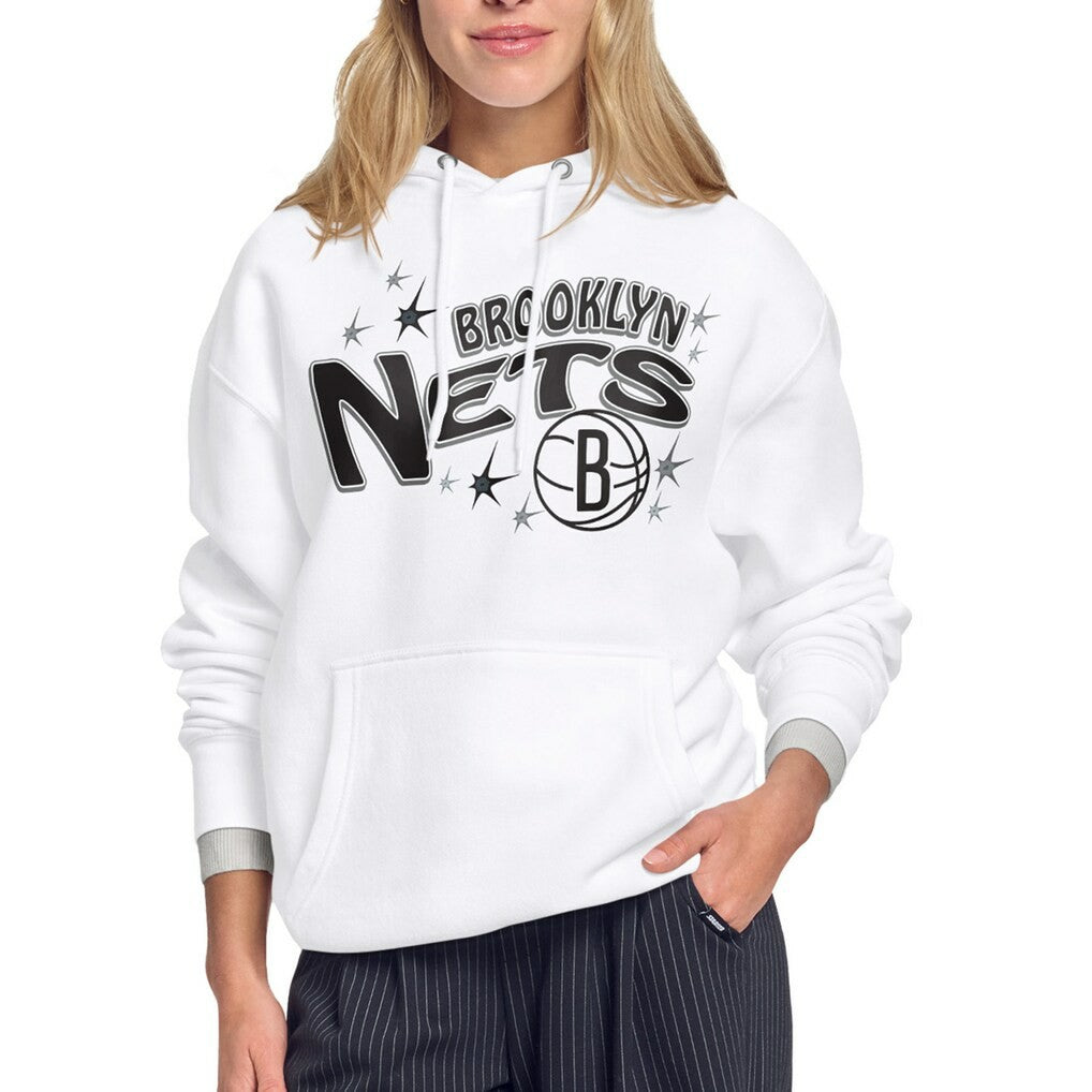 NBA - Brooklyn Nets Starter Women's Fireworks Fleece Hoodie - White