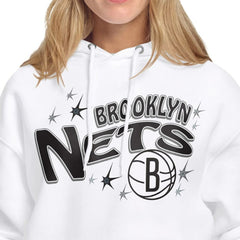 NBA - Brooklyn Nets Starter Women's Fireworks Fleece Hoodie - White