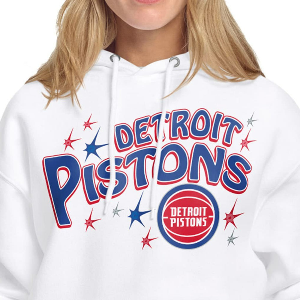 NBA - Detroit Pistons Starter Women's Fireworks Fleece Hoodie - White