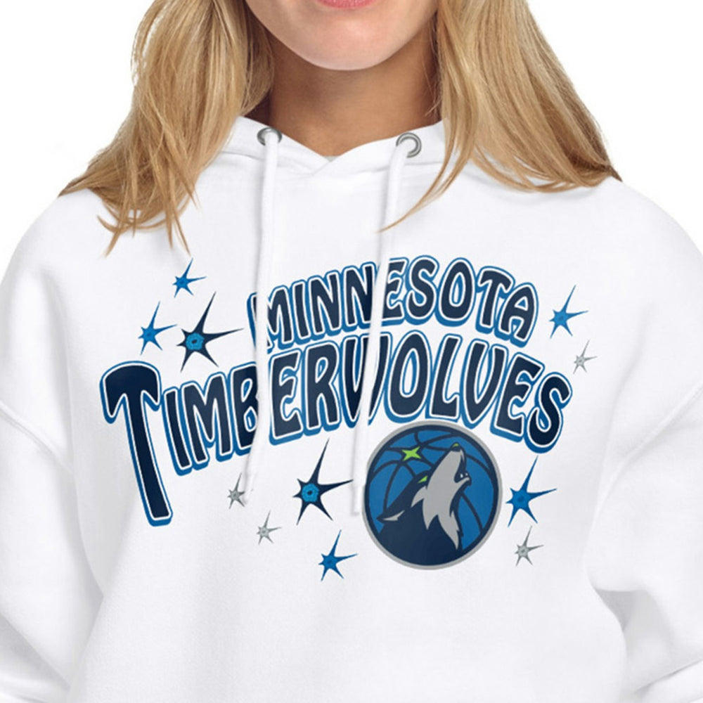 NBA - Minnesota Timberwolves Starter Women's Fireworks Fleece Hoodie - White