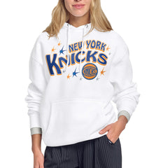 NBA - New York Knicks Starter Women's Fireworks Fleece Hoodie - White