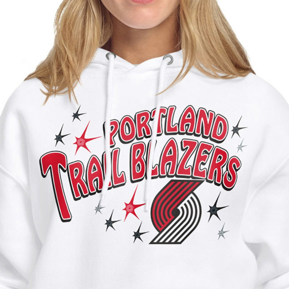 NBA - Portland Trail Blazers Starter Women's Fireworks Fleece Hoodie - White