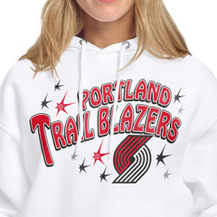 NBA - Portland Trail Blazers Starter Women's Fireworks Fleece Hoodie - White