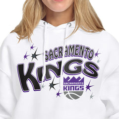 NBA - Sacramento Kings Starter Women's Fireworks Fleece Hoodie - White