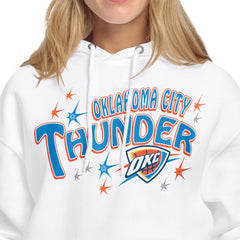 NBA - Oklahoma City Thunder Starter Women's Fireworks Fleece Hoodie - White