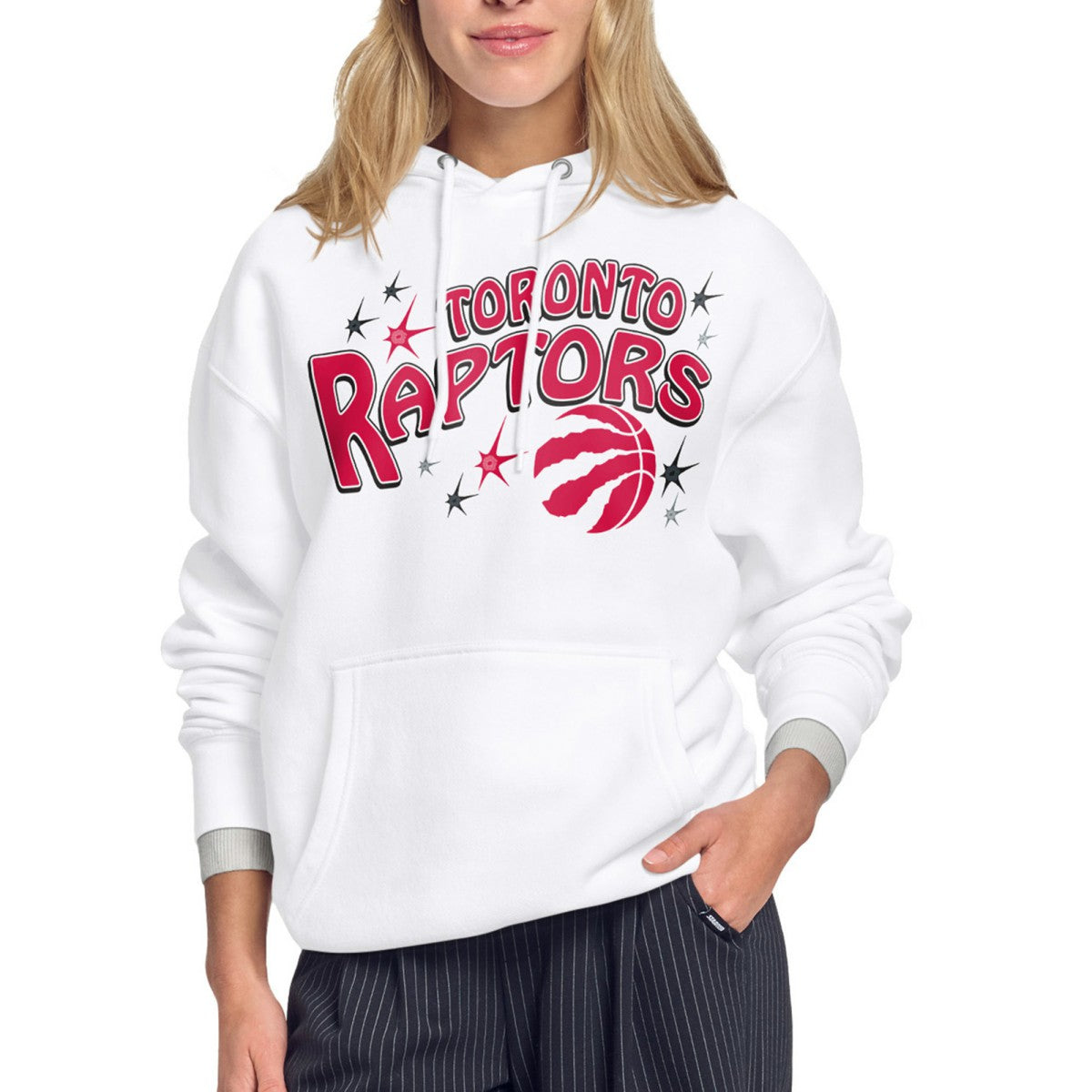NBA - Toronto Raptors Starter Women's Fireworks Fleece Hoodie - White