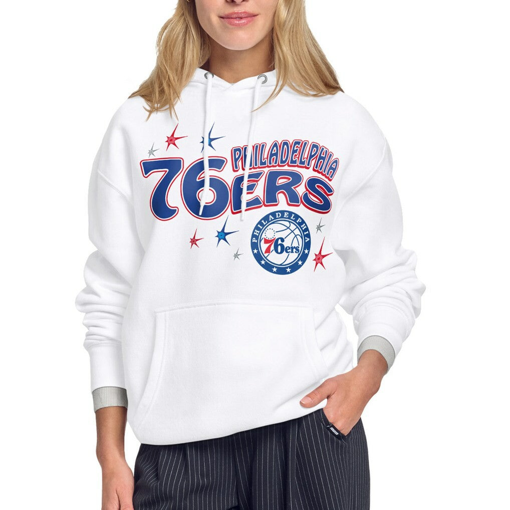 NBA - Philadelphia 76ers Starter Women's Fireworks Fleece Hoodie - White