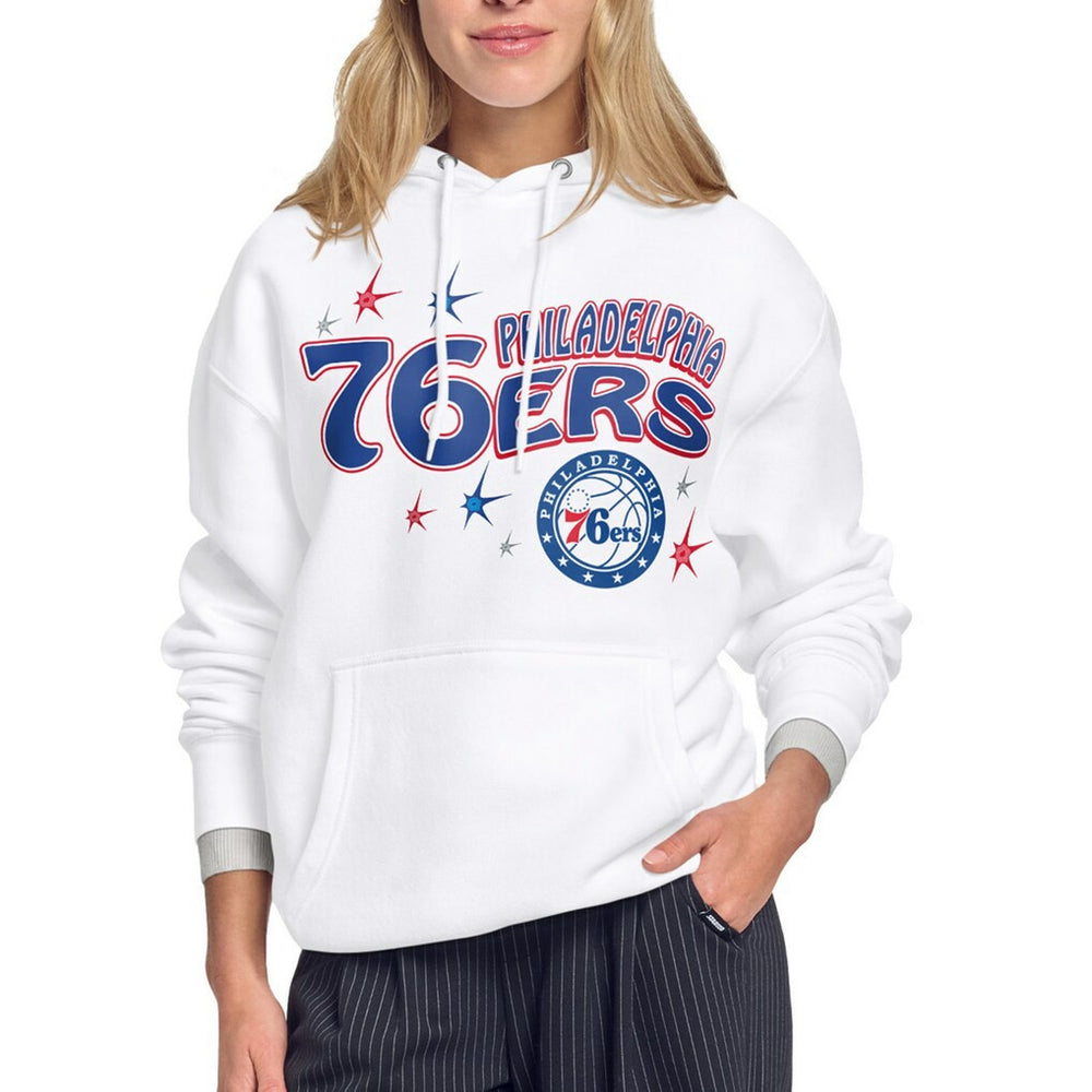 NBA - Philadelphia 76ers Starter Women's Fireworks Fleece Hoodie - White