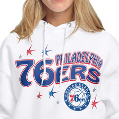 NBA - Philadelphia 76ers Starter Women's Fireworks Fleece Hoodie - White