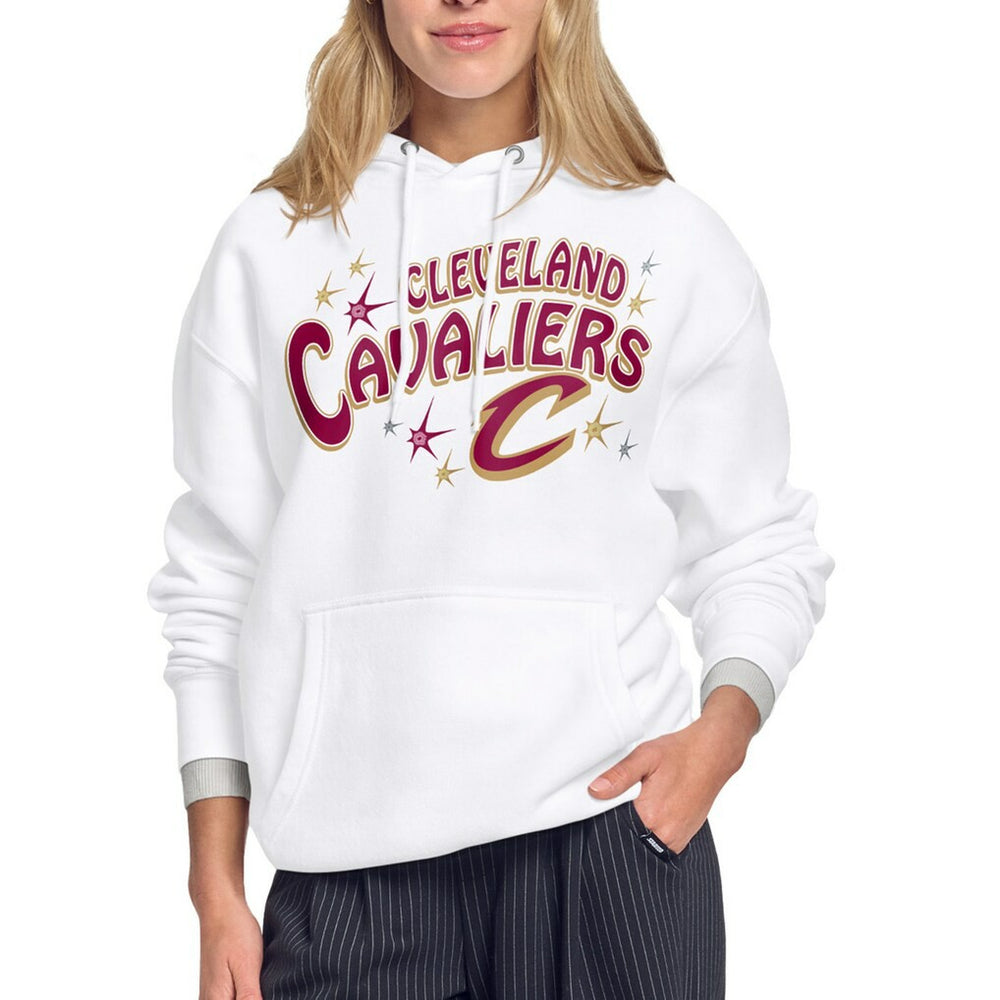 NBA - Cleveland Cavaliers Starter Women's Fireworks Fleece Hoodie - White