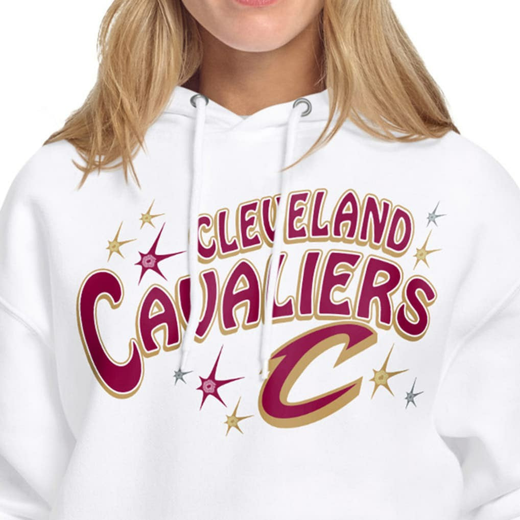 NBA - Cleveland Cavaliers Starter Women's Fireworks Fleece Hoodie - White