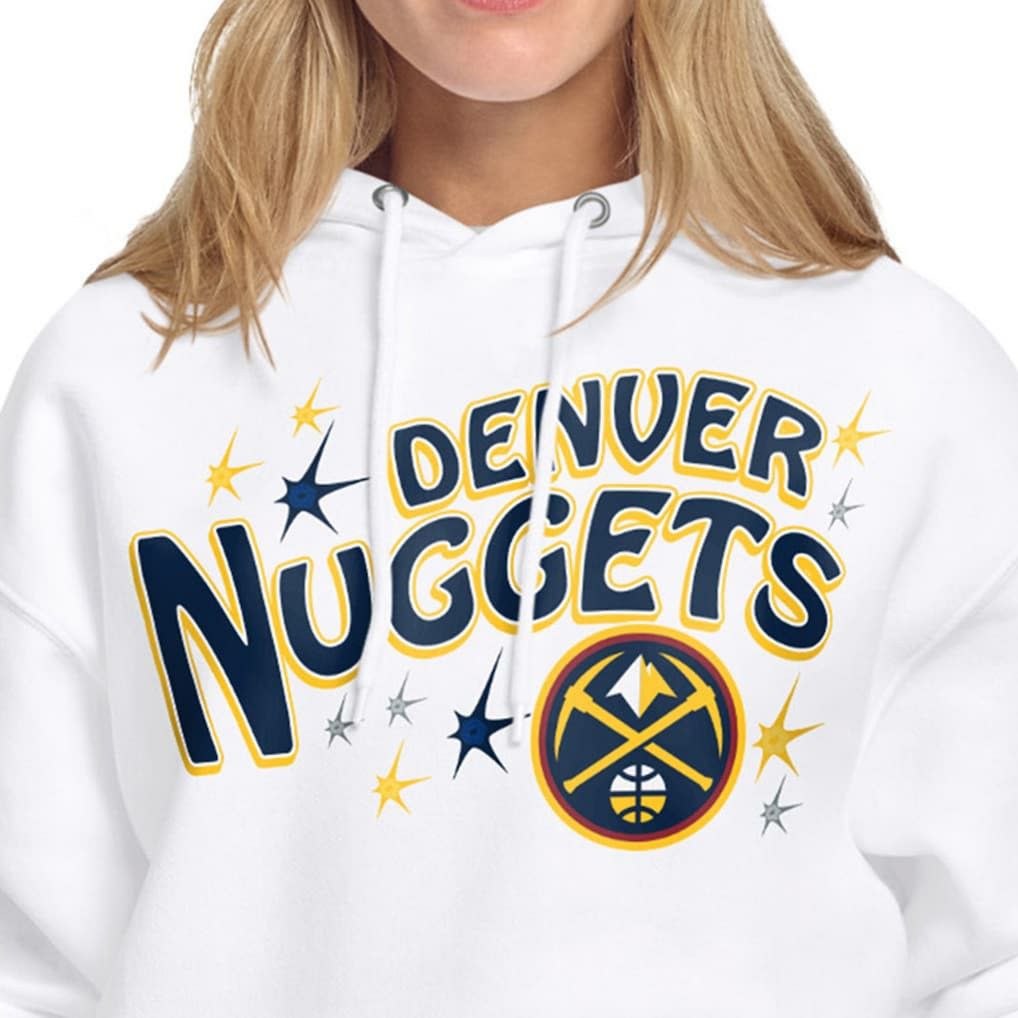 NBA - Denver Nuggets Starter Women's Fireworks Fleece Hoodie - White