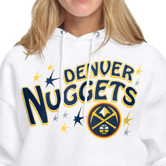 NBA - Denver Nuggets Starter Women's Fireworks Fleece Hoodie - White