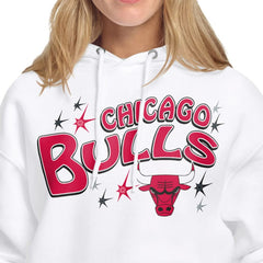 NBA - Chicago Bulls Starter Women's Fireworks Fleece Hoodie - White