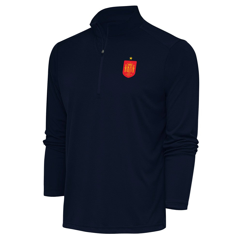 Spain National Team Antigua Statement Quarter-Zip Pullover - Navy