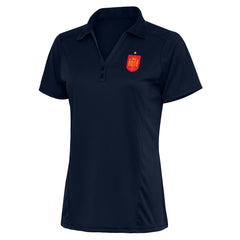 Spain National Team Antigua Women's Statement Y-Neck Polo - Navy
