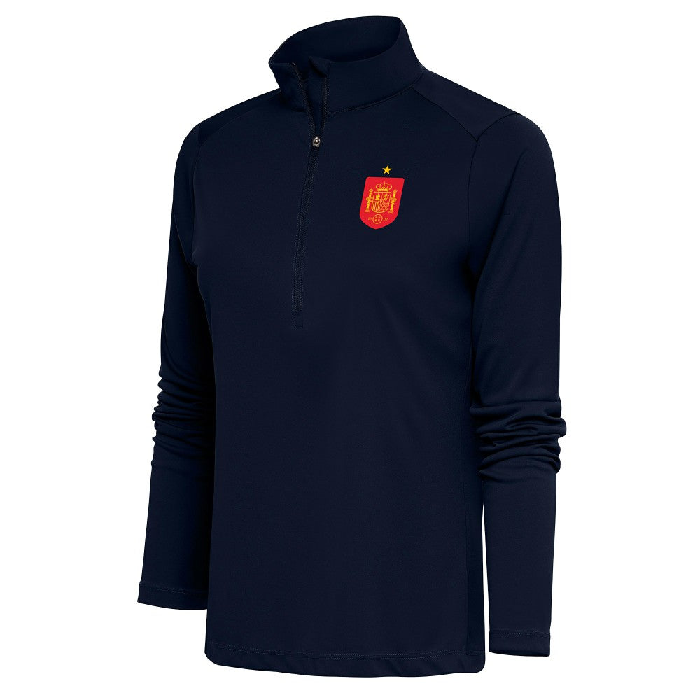 Spain National Team Antigua Women's Statement Half-Zip Pullover - Navy