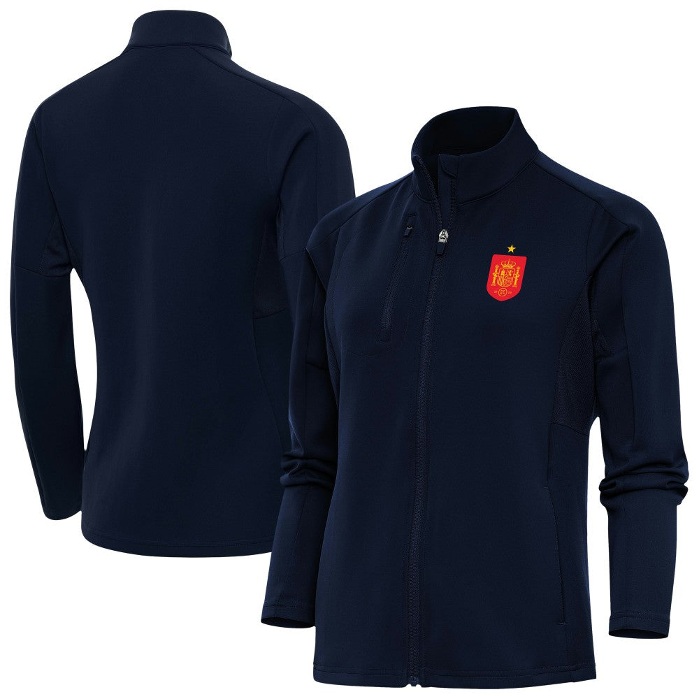 Spain National Team Antigua Women's Genesis Full-Zip Jacket - Navy