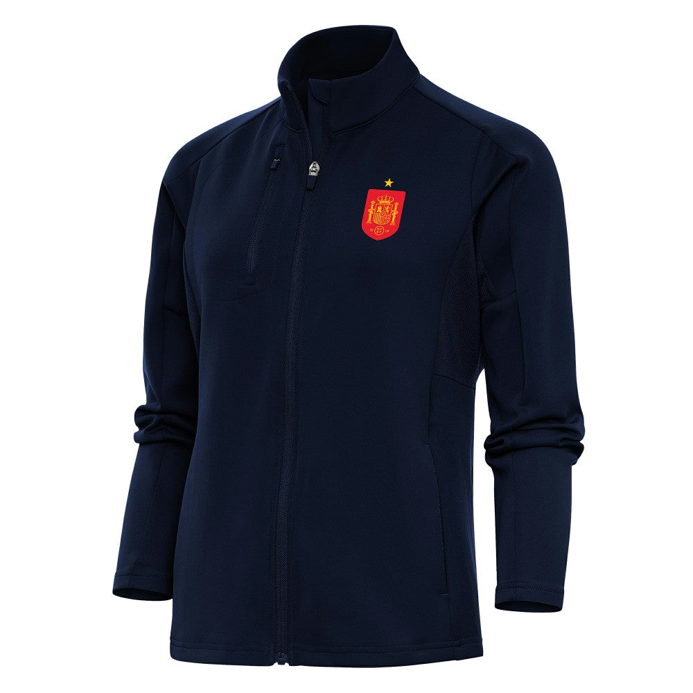 Spain National Team Antigua Women's Genesis Full-Zip Jacket - Navy