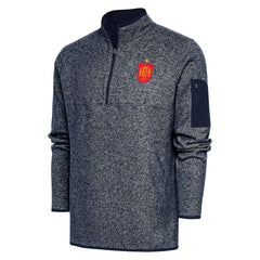 Spain National Team Antigua Elevate Quarter-Zip Pullover - Heather Navy