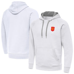 Spain National Team Antigua Takeover Fleece Raglan Hoodie - White