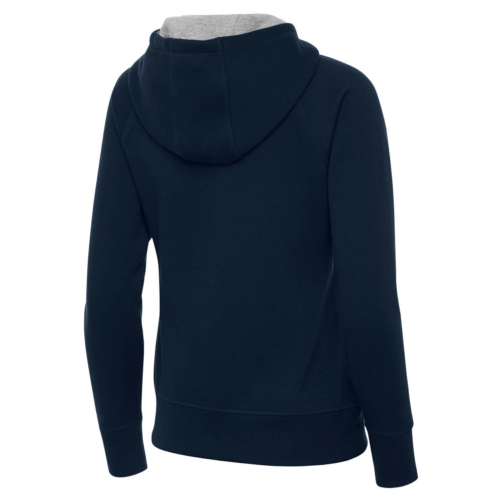 Spain National Team Antigua Women's Takeover Fleece Raglan Full-Zip Hoodie - Navy