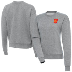 Spain National Team Antigua Women's Takeover Fleece Sweatshirt - Heather Gray
