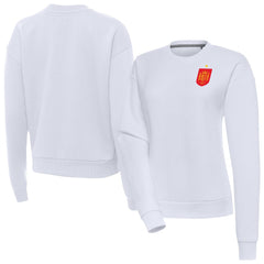Spain National Team Antigua Women's Takeover Fleece Sweatshirt - White