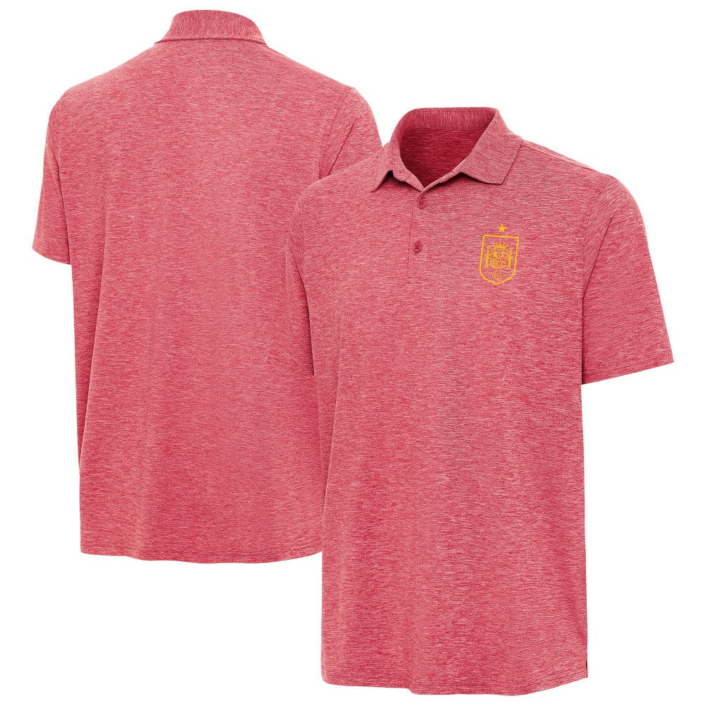 Spain National Team Antigua Triple Shot Polo - Heather Red