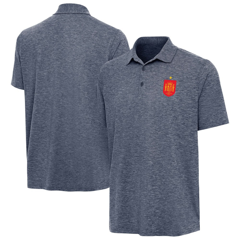 Spain National Team Antigua Triple Shot Polo - Heather Navy