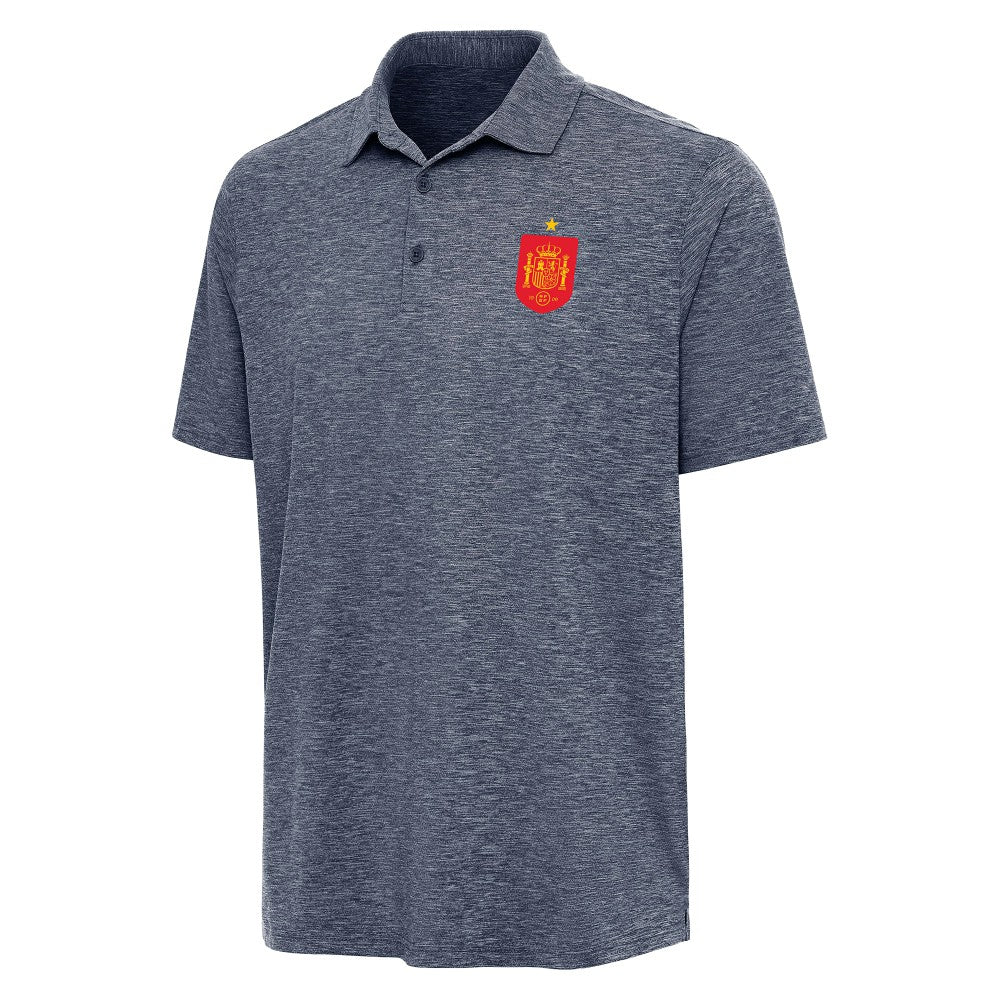 Spain National Team Antigua Triple Shot Polo - Heather Navy