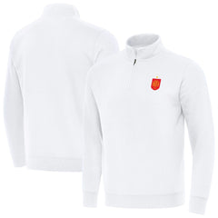 Spain National Team Antigua Landslide Quarter-Zip Pullover - White