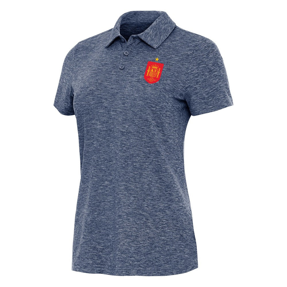 Spain National Team Antigua Women's Triple Shot Polo - Heather Navy