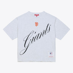 San Francisco Giants Mitchell & Ness Women's Script Cropped Boxy T-Shirt for sale