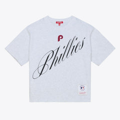 Philadelphia Phillies Mitchell & Ness Women's Script Cropped Boxy T-Shirt Near Me