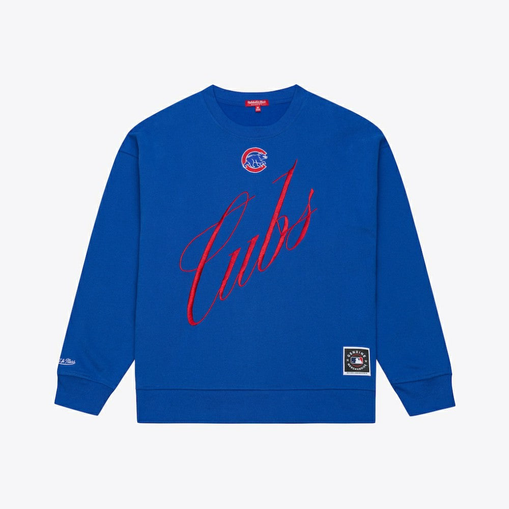 Chicago Cubs Mitchell & Ness Women's Script Sweatshirt Online