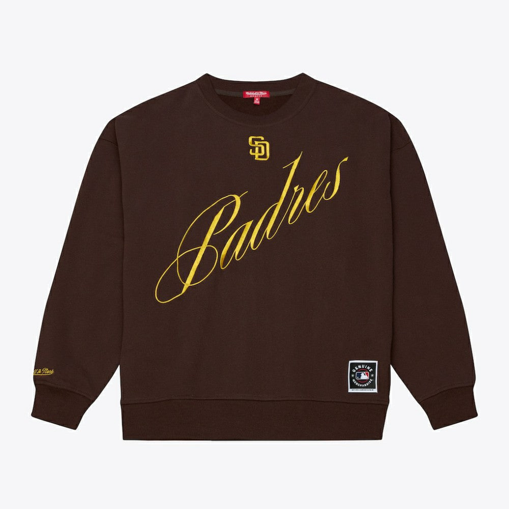 San Diego Padres Mitchell & Ness Women's Script Sweatshirt Online