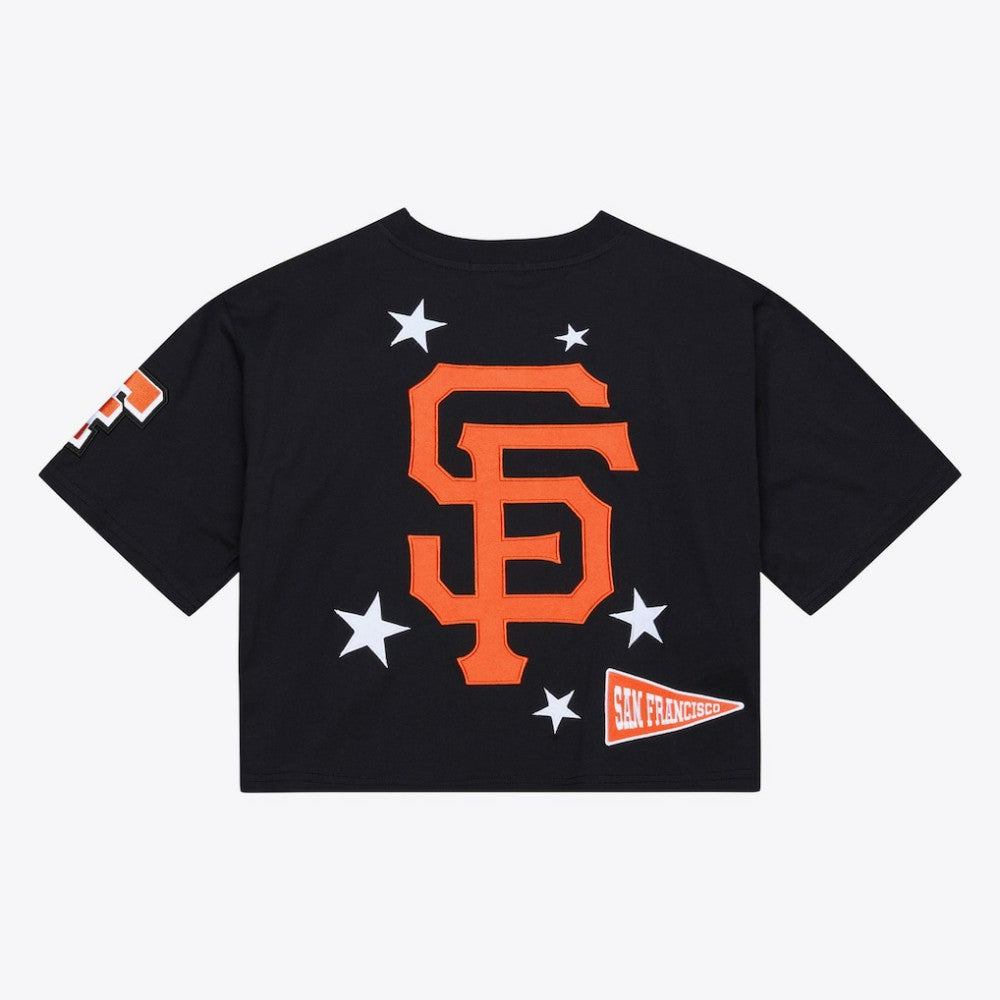 San Francisco Giants Mitchell & Ness Women's Pep Rally Cropped Boxy T-Shirt Clearance