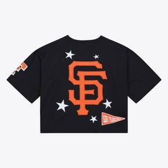 San Francisco Giants Mitchell & Ness Women's Pep Rally Cropped Boxy T-Shirt Clearance