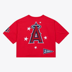 Los Angeles Angels Mitchell & Ness Women's Pep Rally Cropped Boxy T-Shirt Online