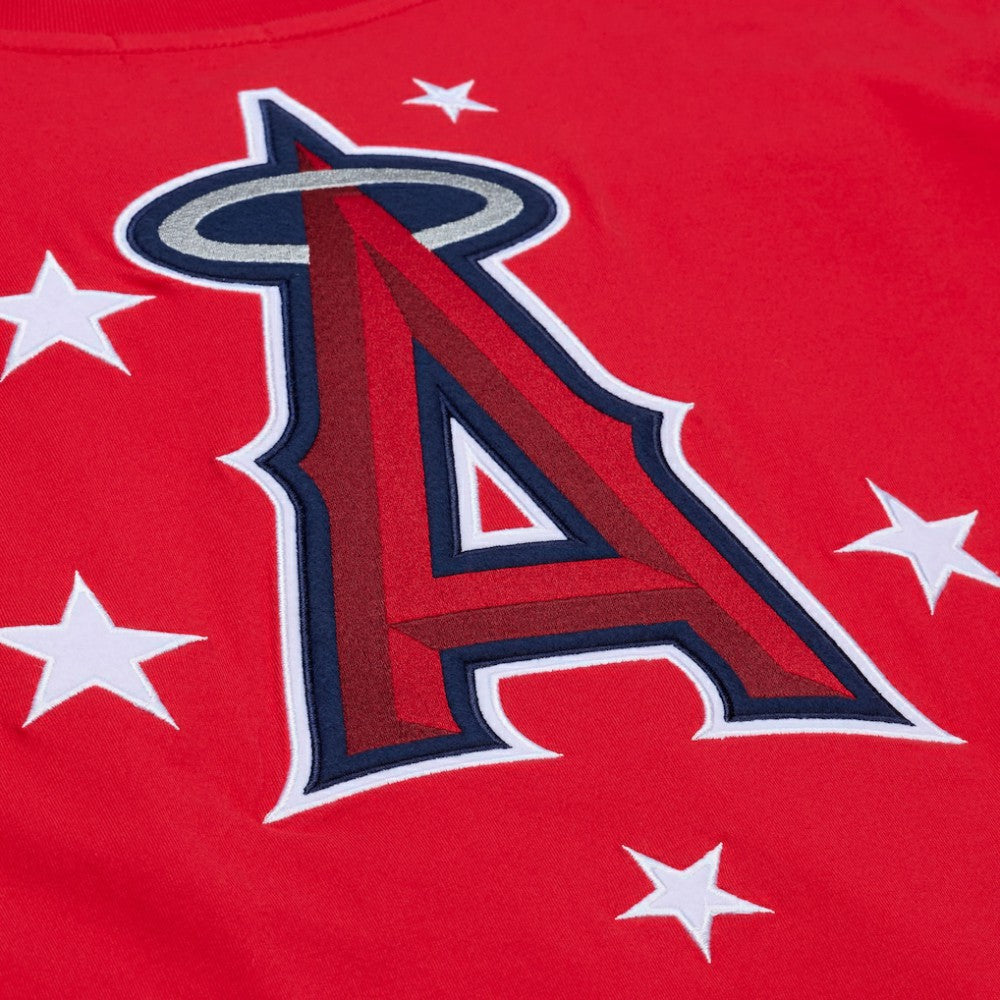 Los Angeles Angels Mitchell & Ness Women's Pep Rally Cropped Boxy T-Shirt Online