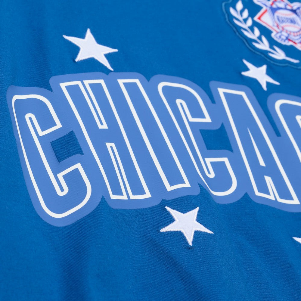 Chicago Cubs Mitchell & Ness Women's Pep Rally Cropped Boxy T-Shirt On Sale