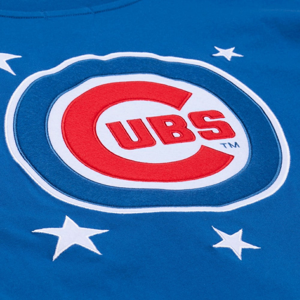 Chicago Cubs Mitchell & Ness Women's Pep Rally Cropped Boxy T-Shirt On Sale