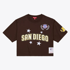 San Diego Padres Mitchell & Ness Women's Pep Rally Cropped Boxy T-Shirt Near Me
