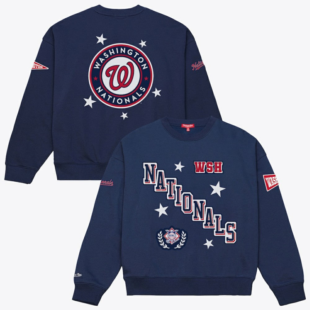 Washington Nationals Mitchell & Ness Women's Pep Rally Sweatshirt Sale