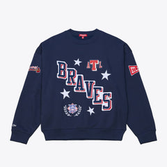 Atlanta Braves Mitchell & Ness Women's Pep Rally Sweatshirt Sale