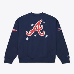Atlanta Braves Mitchell & Ness Women's Pep Rally Sweatshirt Sale