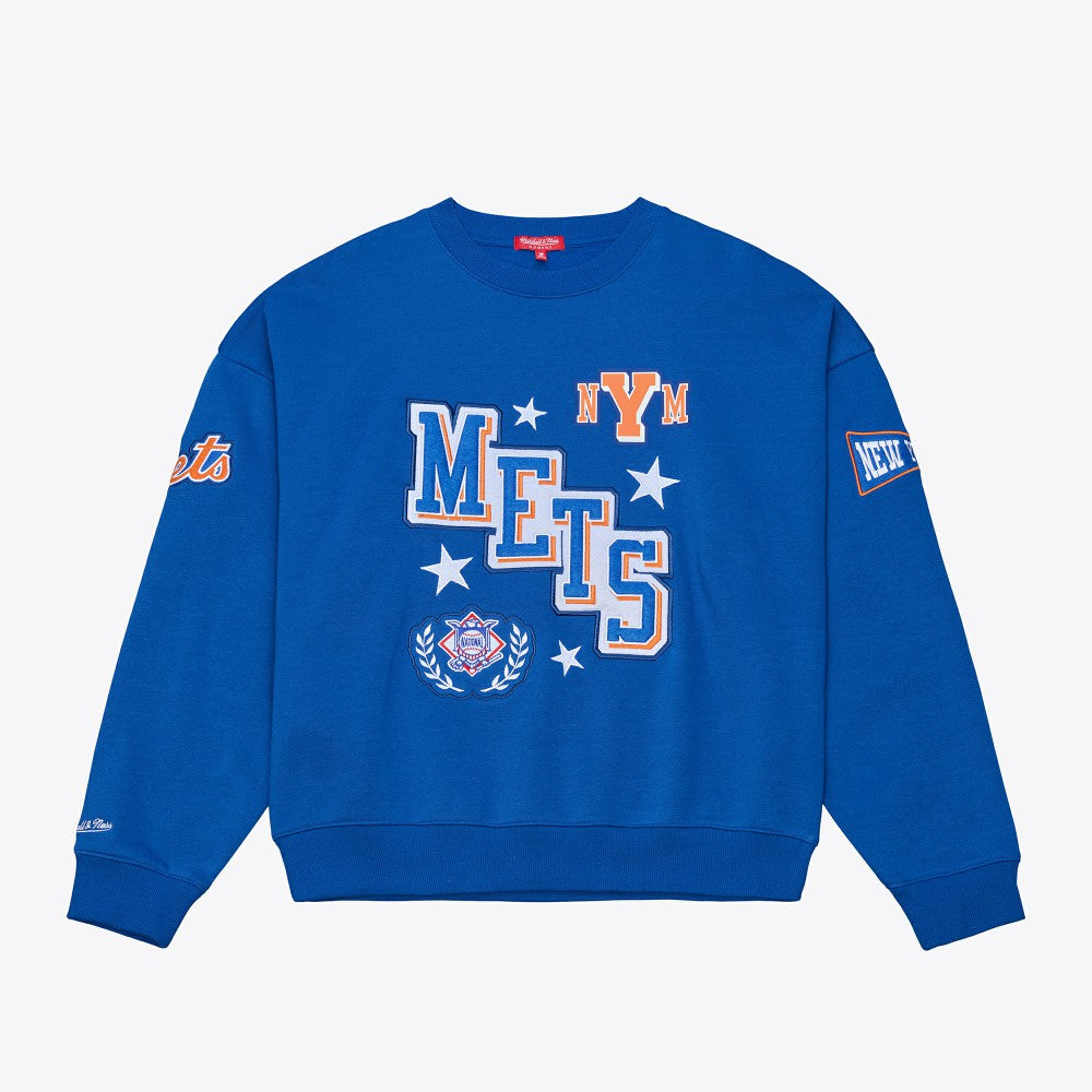 New York Mets Mitchell & Ness Women's Pep Rally Sweatshirt discount
