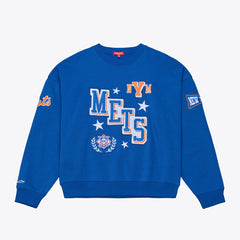 New York Mets Mitchell & Ness Women's Pep Rally Sweatshirt discount